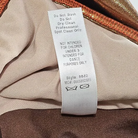 Weissman Boys Ultra Sparkle Sequin Dance Vest Costume Copper Gold Sleeveless XXL - Picture 6 of 8